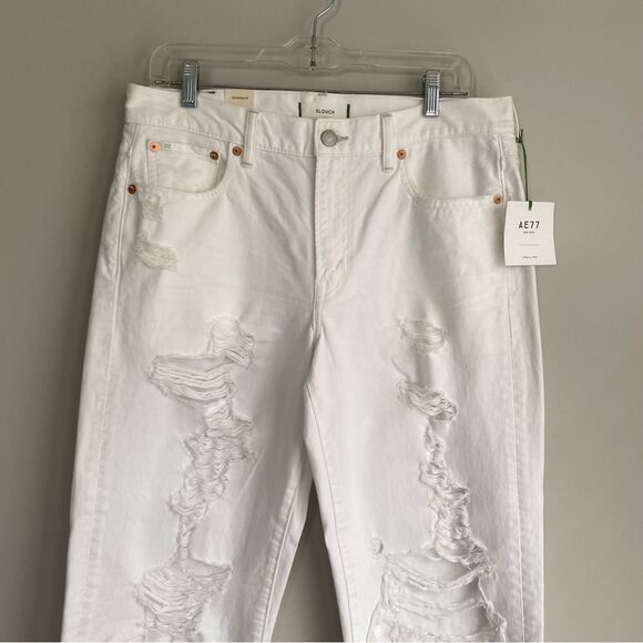 AE77 Premium Slouch Distressed Denim Jeans - Picture 2 of 8
